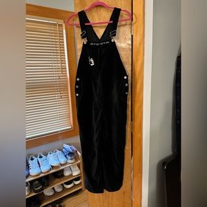 Black Velvet Mickey Mouse Disney Overalls Embroidered